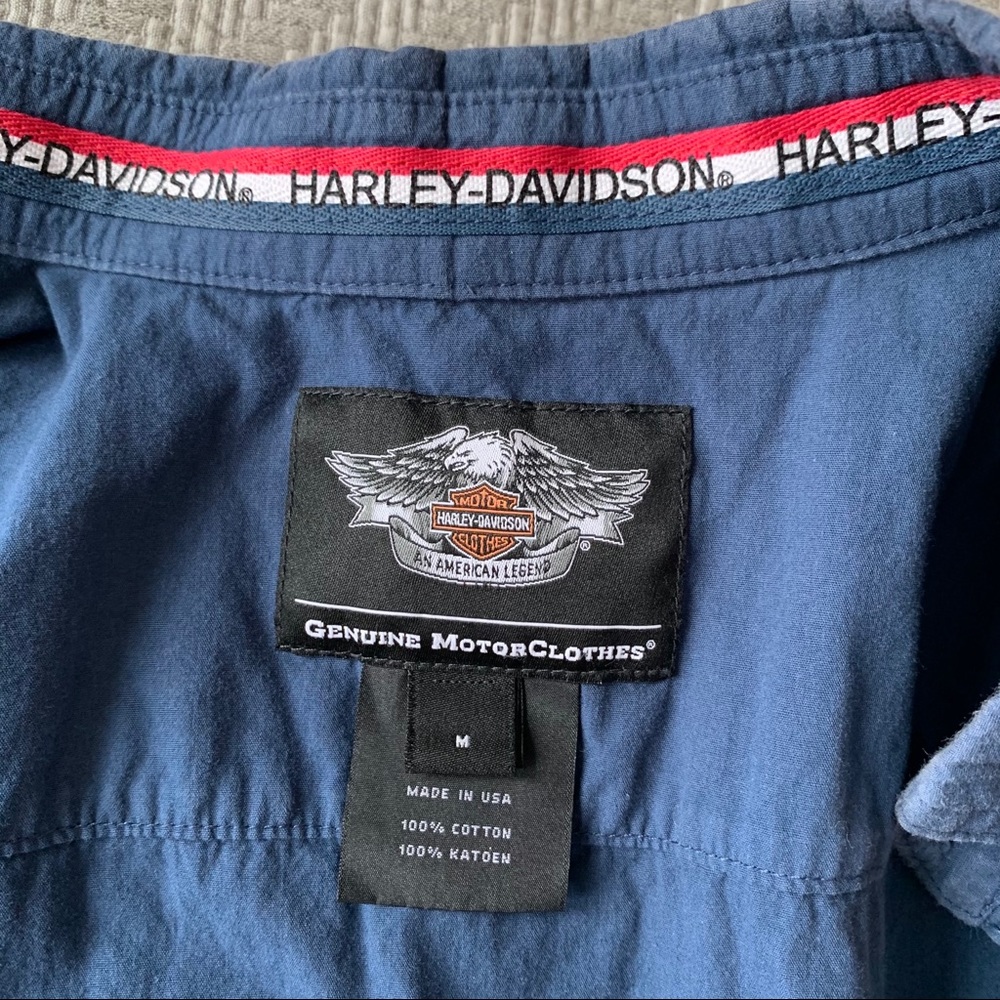 HARLEY DAVIDSON Cotton Sleeveless Vest Top Flag M - Picture 11 of 15